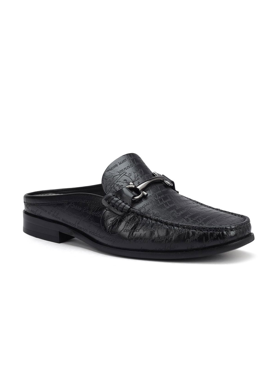 

ROSSO BRUNELLO Men Leather Formal Loafers, Black