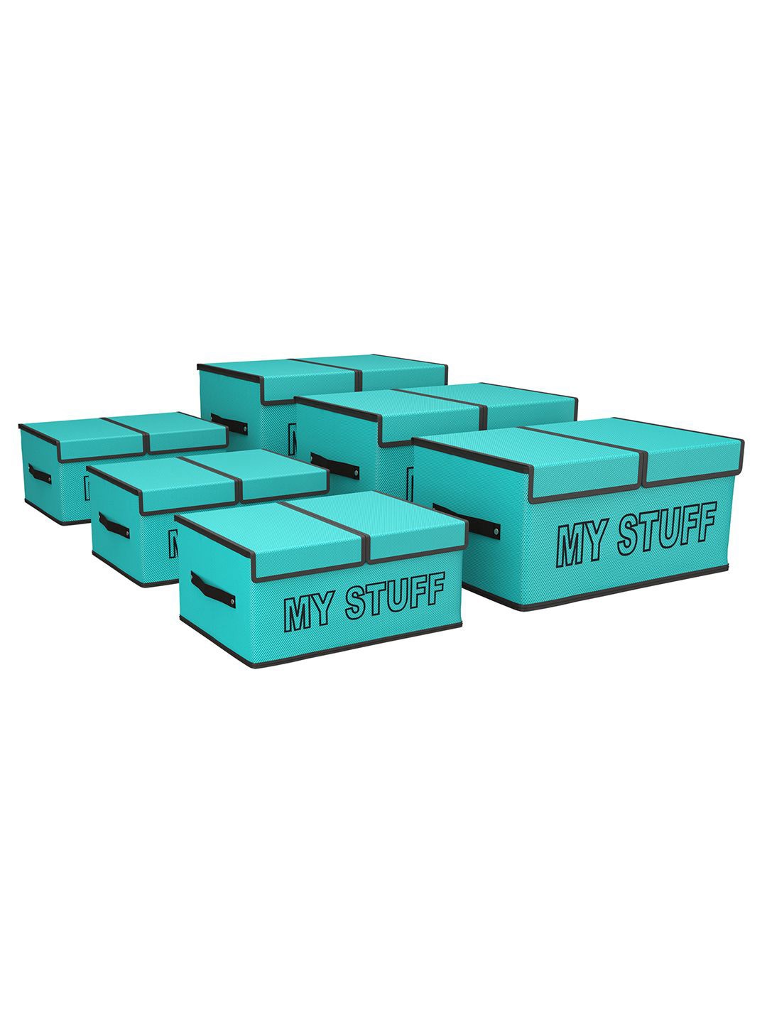 

Kuber Industries Green Set of 6 Regular Multi-Utility Organisers