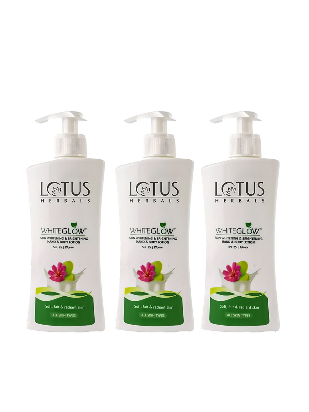 

Lotus Herbals Whiteglow Set Of 2 Skin Whitening Hand & Body Lotion-270ml Each, White