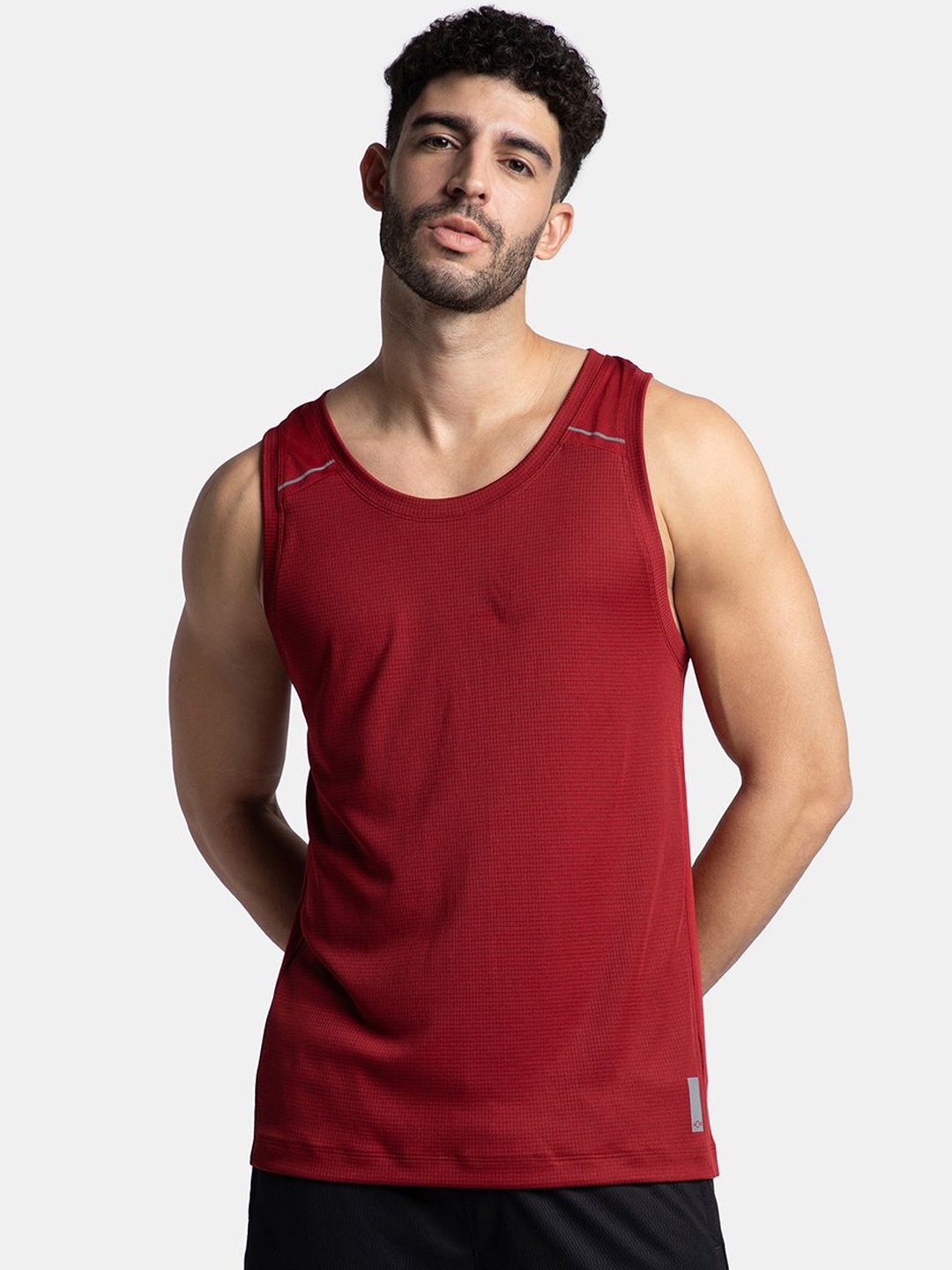 

Jockey Lightweight Microfiber Solid Vest with Breathable Mesh-MV57, Red