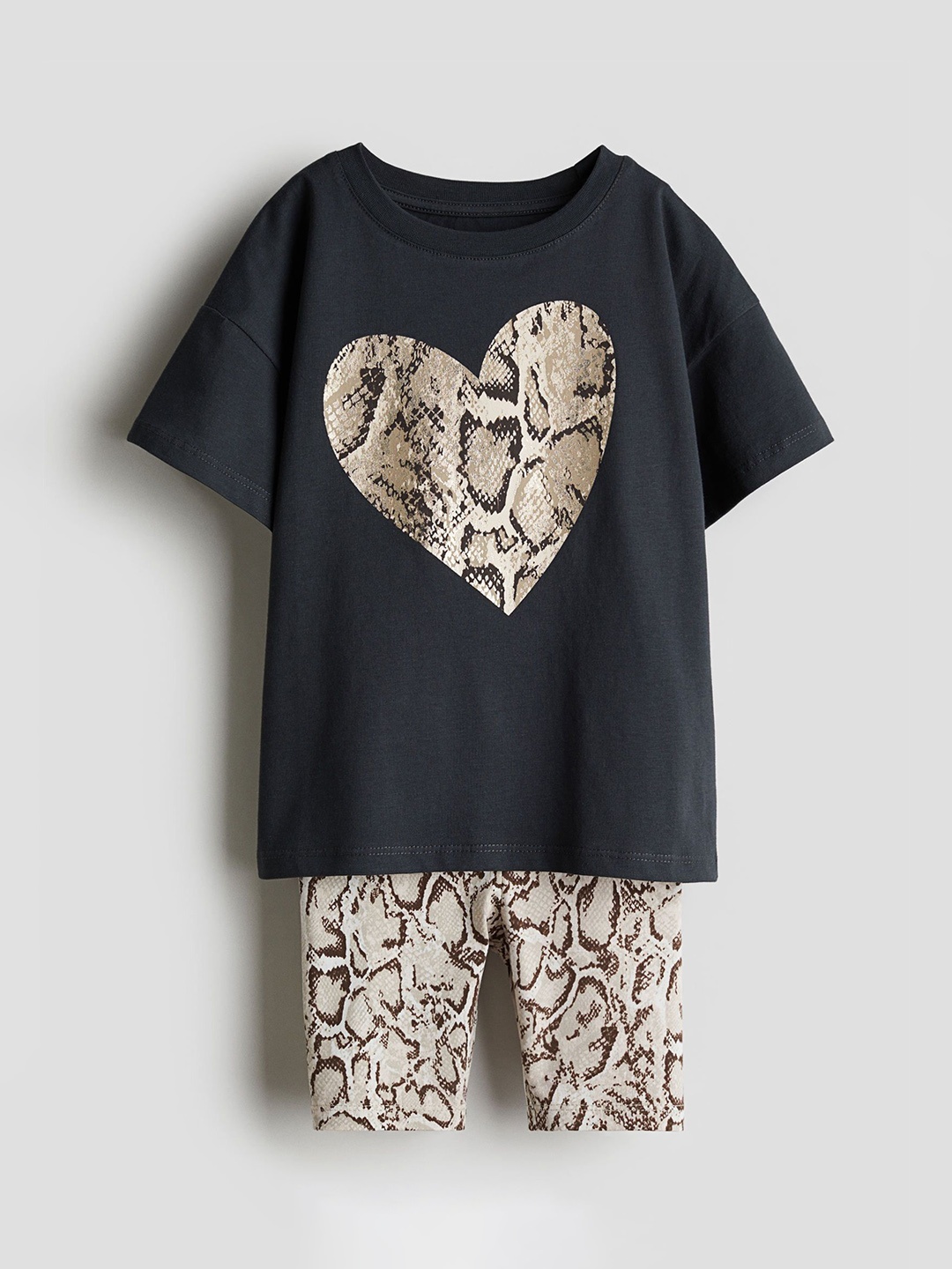 

H&M 2-Piece Printed Set, Grey