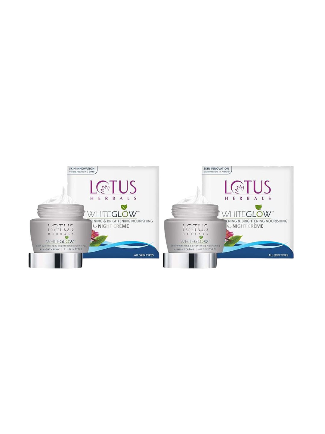 

Lotus Herbals White Glow Set Of 2 Nourishing Night Cream - 40g each