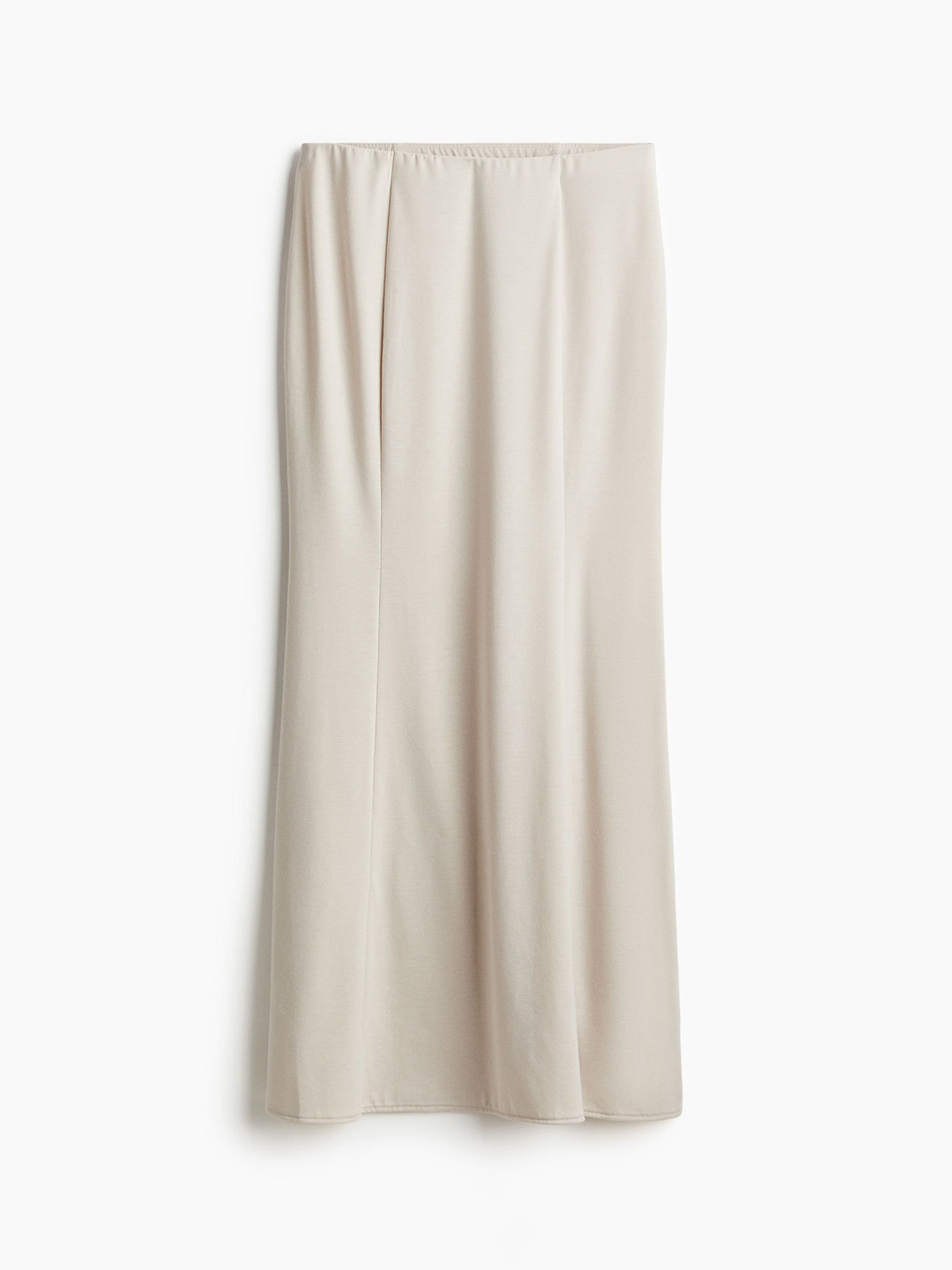 

H&M Flared Jersey Skirt, Beige