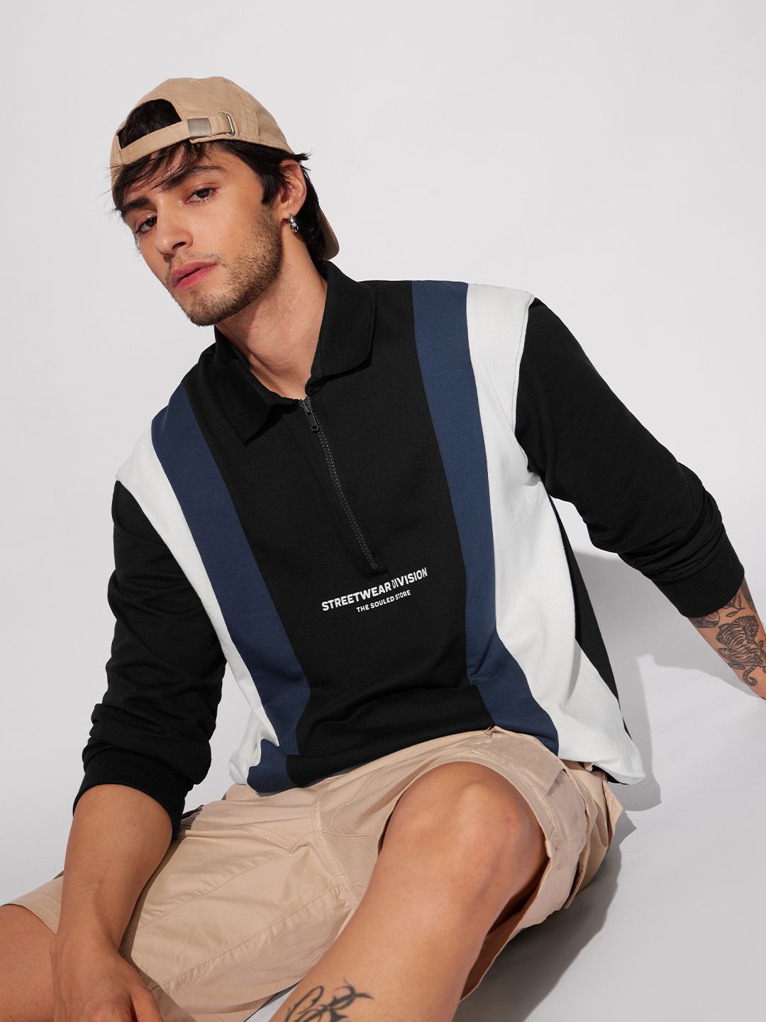 

The Souled Store Men Polo Collar T-shirt, Multi