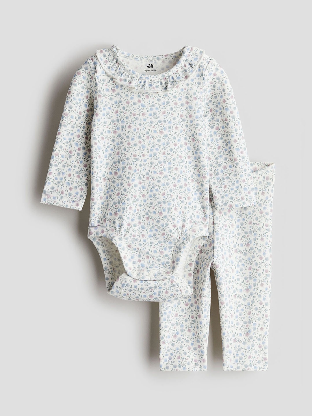 

H&M Infant Girls Pack Of 2 Cotton Jersey Set, Blue