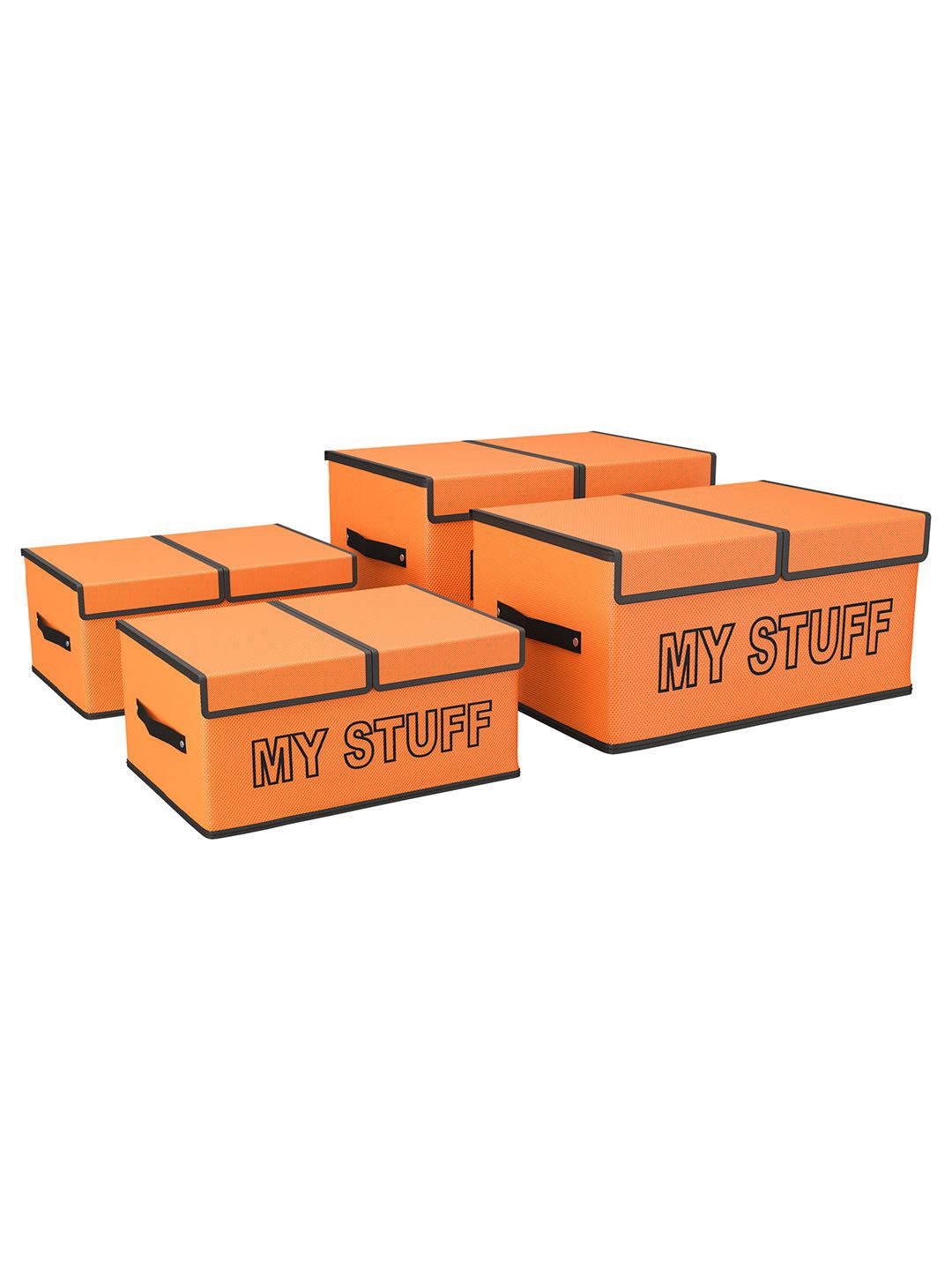 

Kuber Industries Orange Set of 4 Regular Multi-Utility Organisers