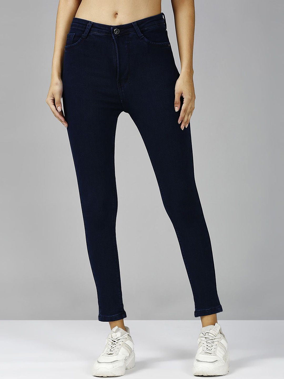 

Blum Denim Women Skinny Fit High-Rise Stretchable Jeans, Navy blue