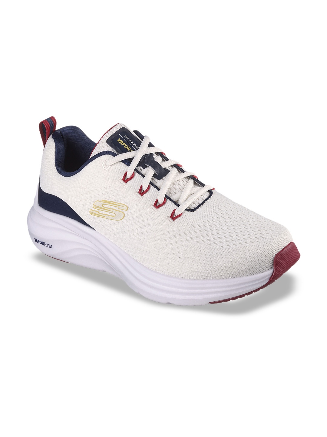 

Skechers Men Colorblocked Lace-Up Round Toe Non Marking Casual Shoes, White