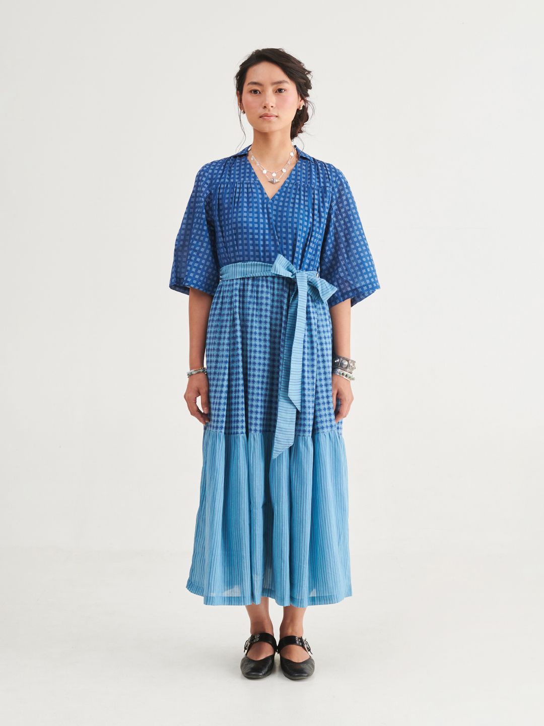 

Prakriti Jaipur Fit & Flare Midi Dress, Blue