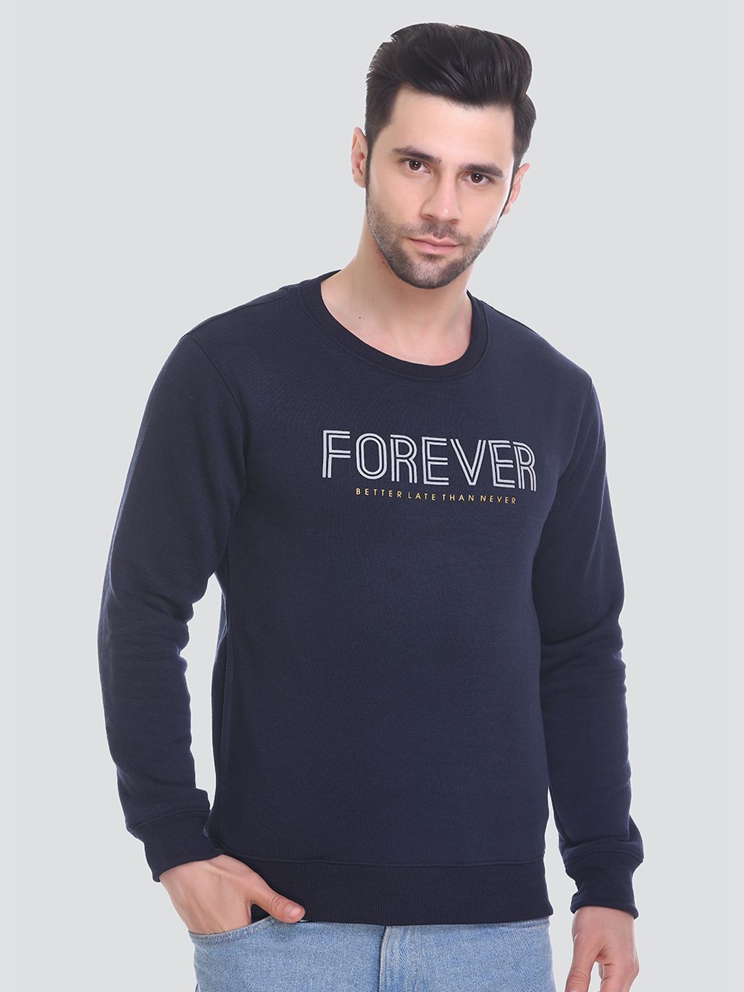 

Tuckinn Men Printed Sweatshirt, Navy blue