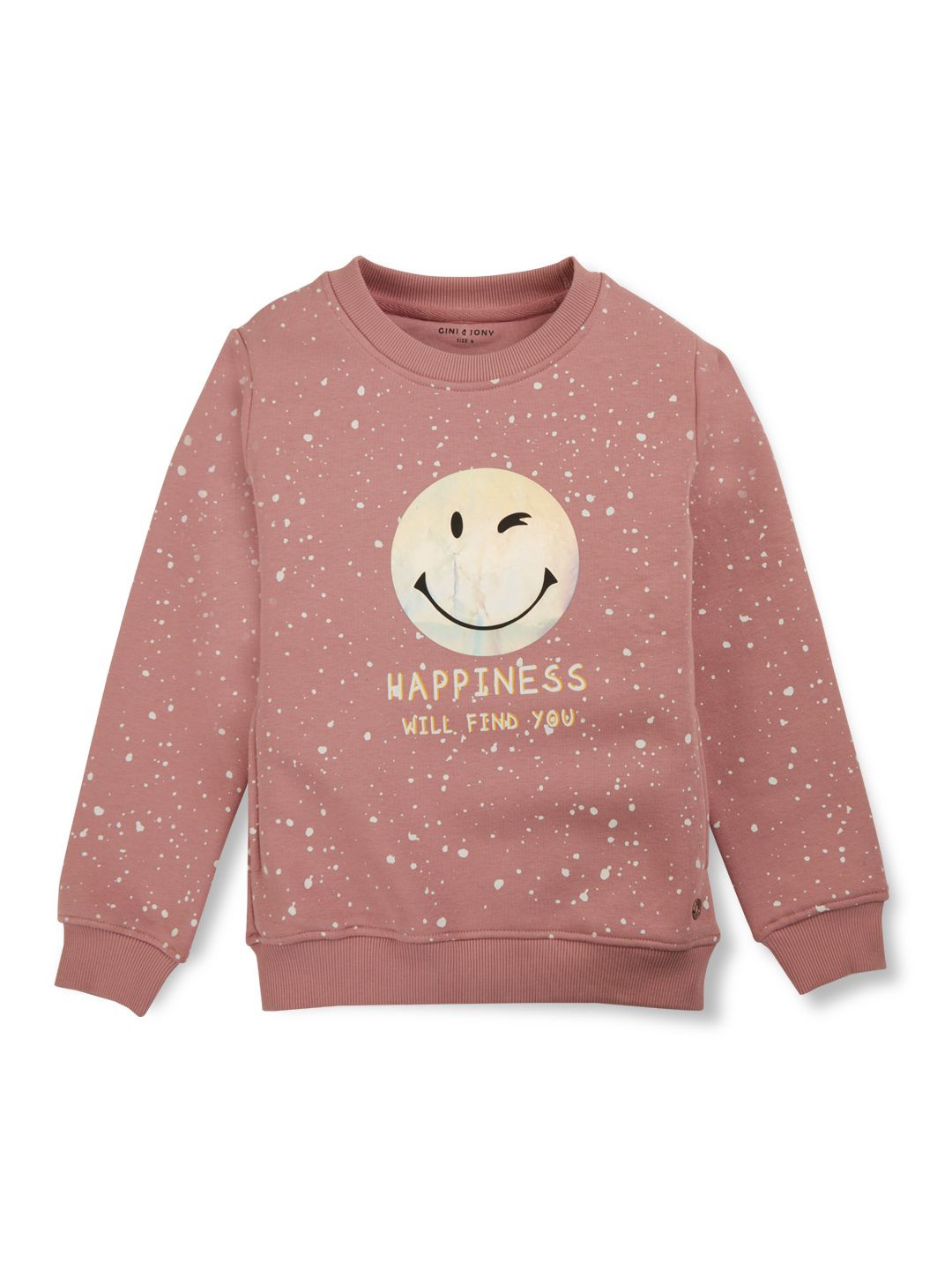 

Gini and Jony Girls Printed Sweatshirt, Pink