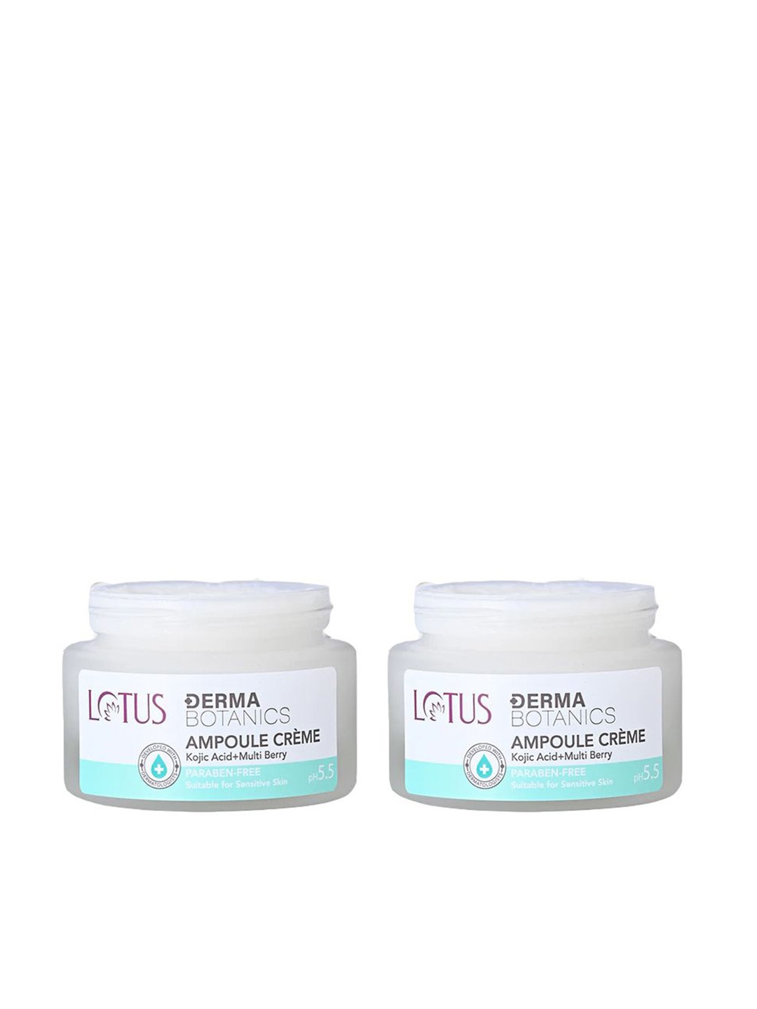 

Lotus Herbals Set Of 2 Derma Botanics Kojic Acid & Multi Berry Ampoule Creme - 50g Each, White