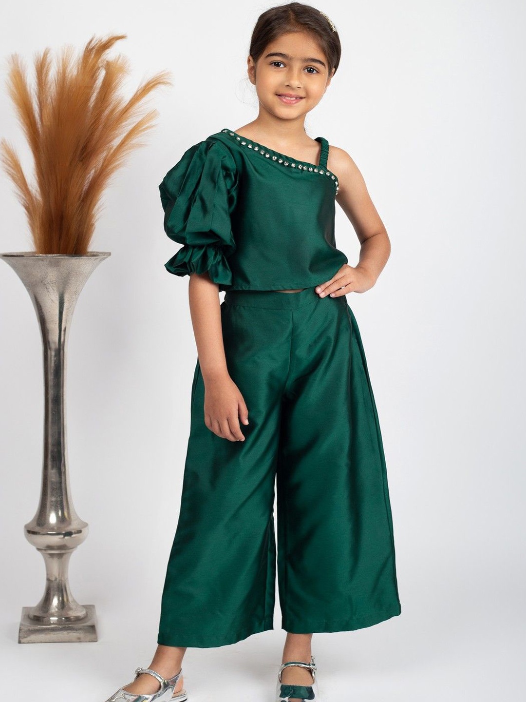 

Jelly Jones Silk Top & Trouser Clothing Set, Green