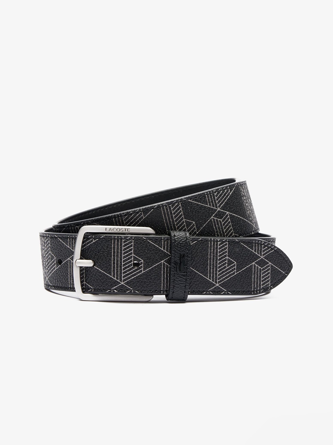 

Lacoste Men Printed Casual Belt, Black