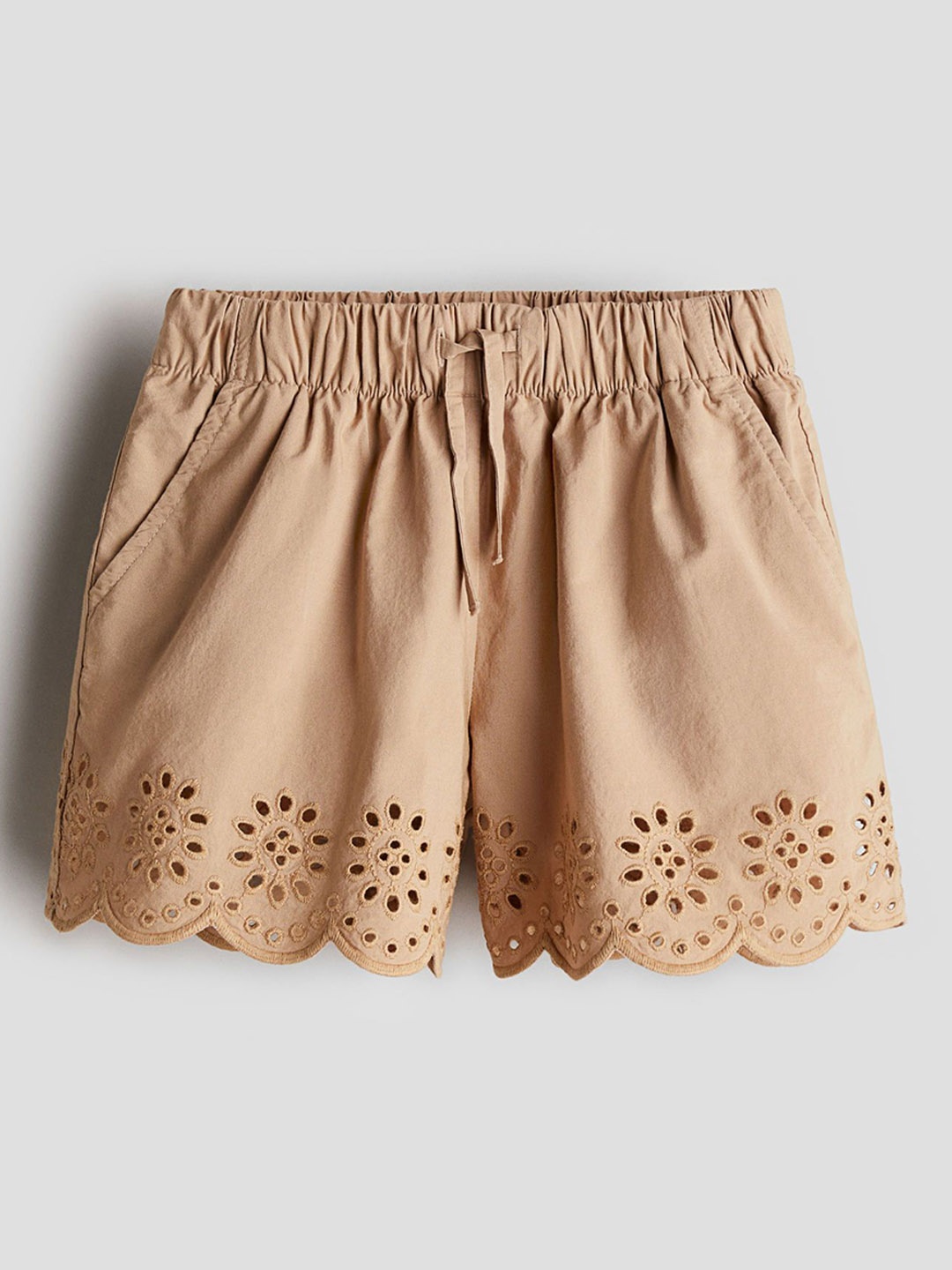

H&M Girls Broderie Anglaise Shorts, Beige