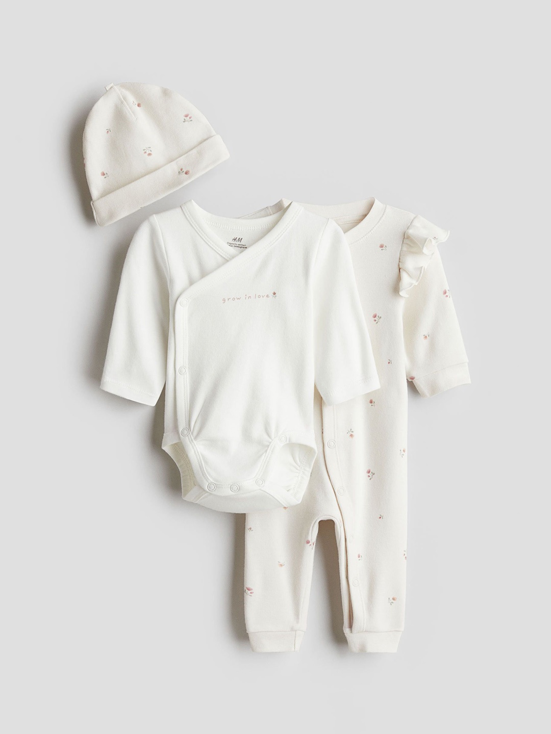 

H&M Boys 3-Piece Cotton Jersey Gift Set, White