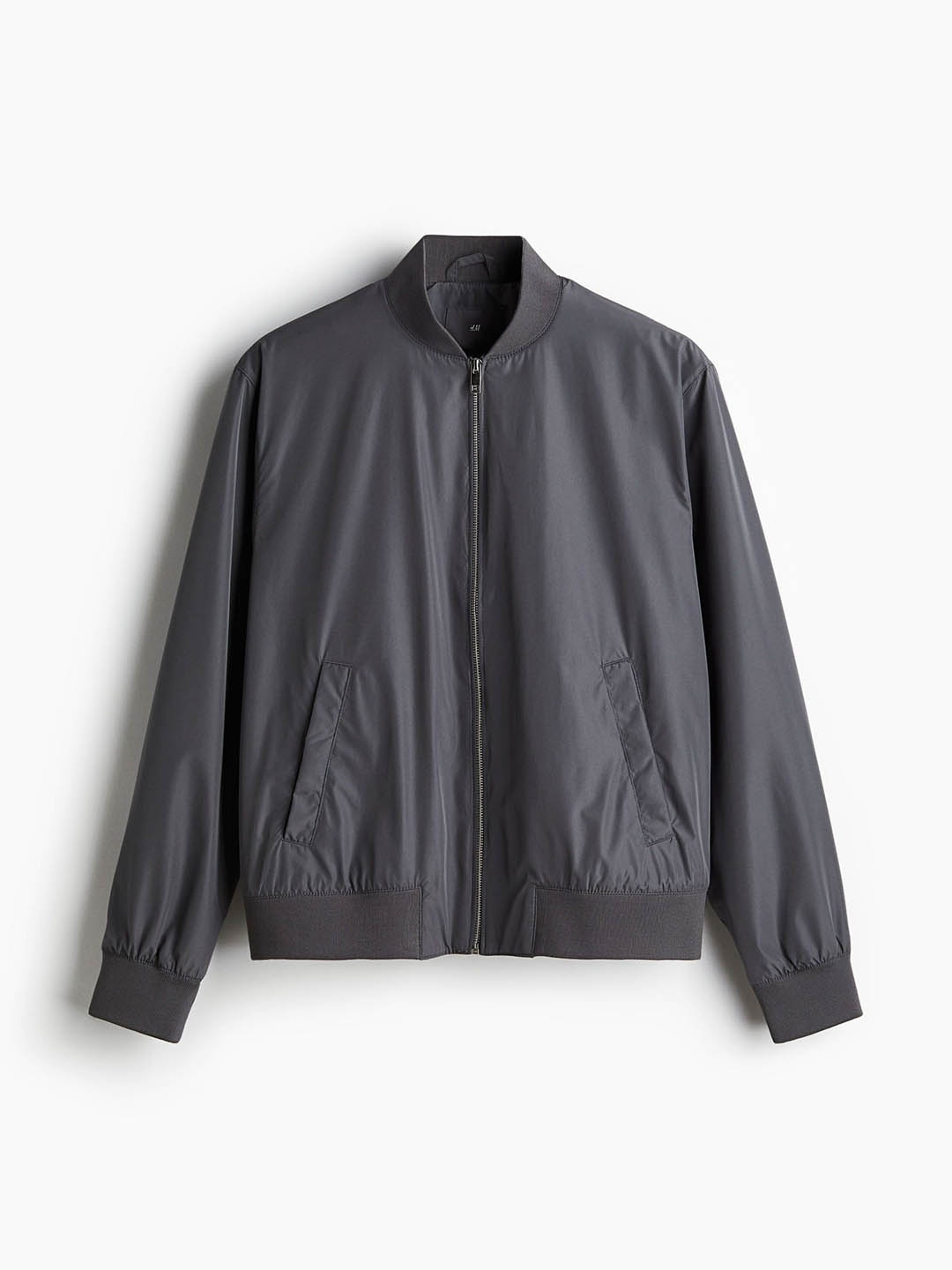 

H&M Regular Fit Bomber Jacket, Grey