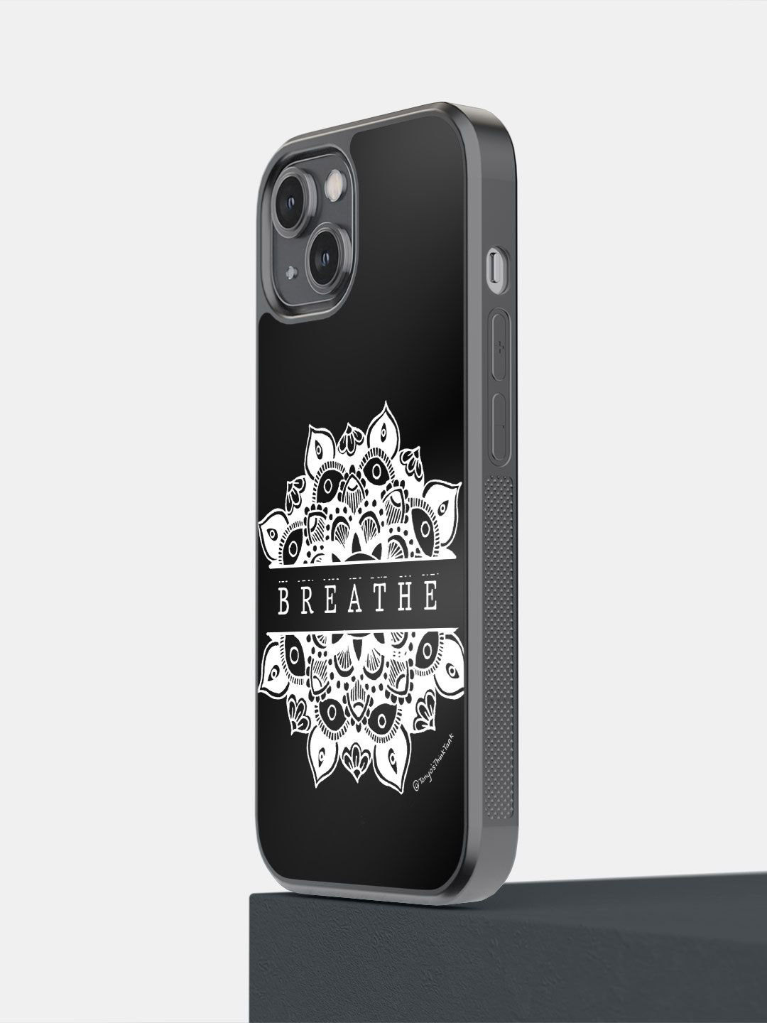 

macmerise Impact Resistant Quirky Printed iPhone 14 Back Case Mobile Accessories, Black
