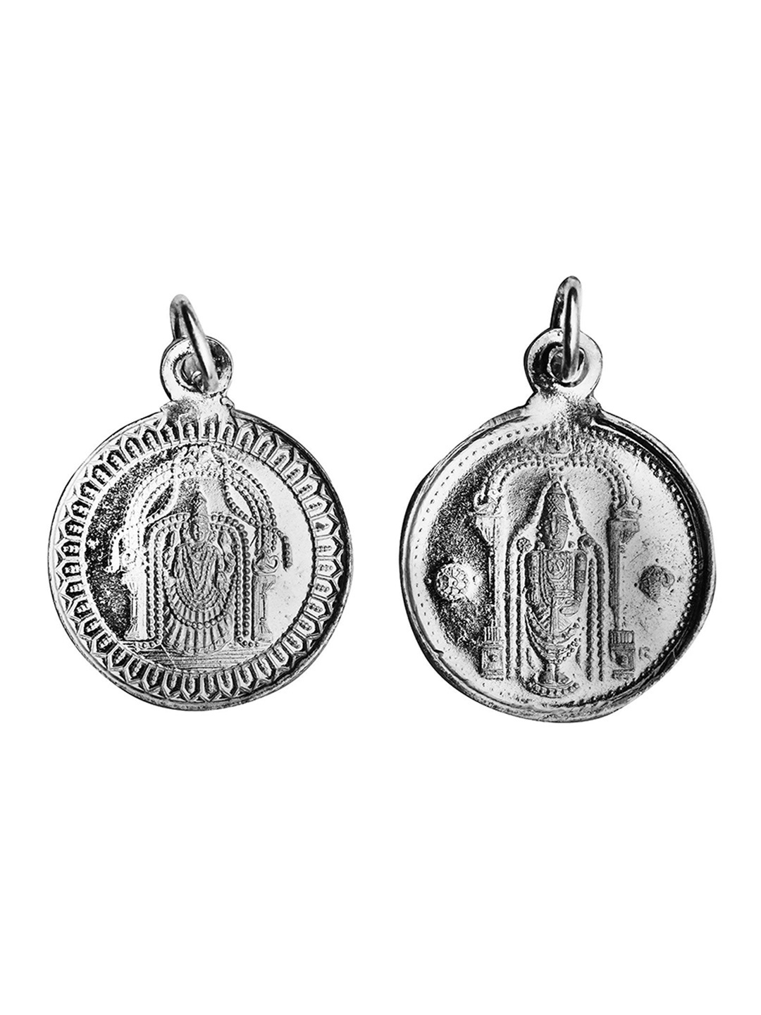 

Exotic India Perumal with Sri Perundevi Thayar on Reverse Sterling Silver Pendant