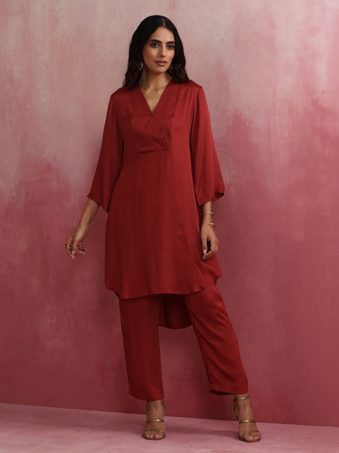

trueBrowns Top With Trousers Co-Ords, Maroon