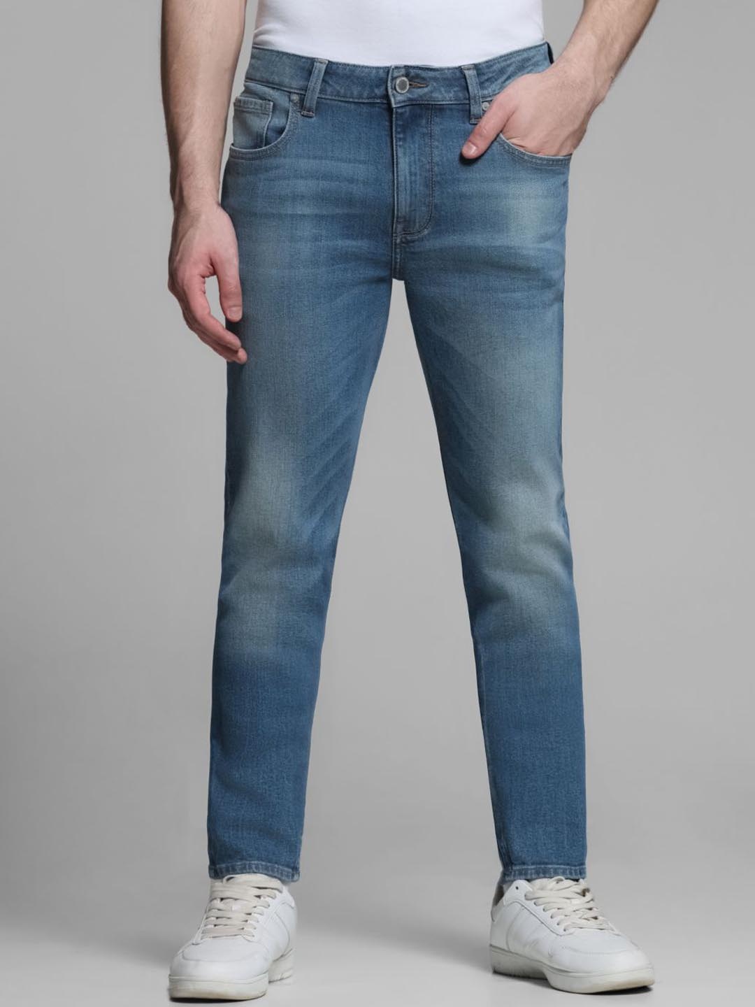 

Jack & Jones Men Skinny Fit Low-Rise Heavy Fade Stretchable Jeans, Blue