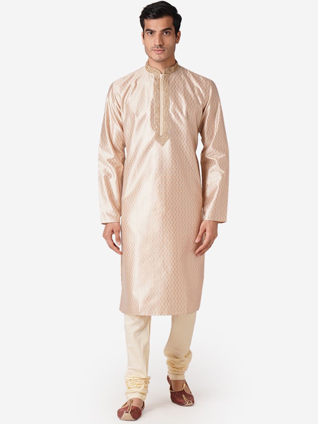 

ZOIS Men Printed Kurta, Beige