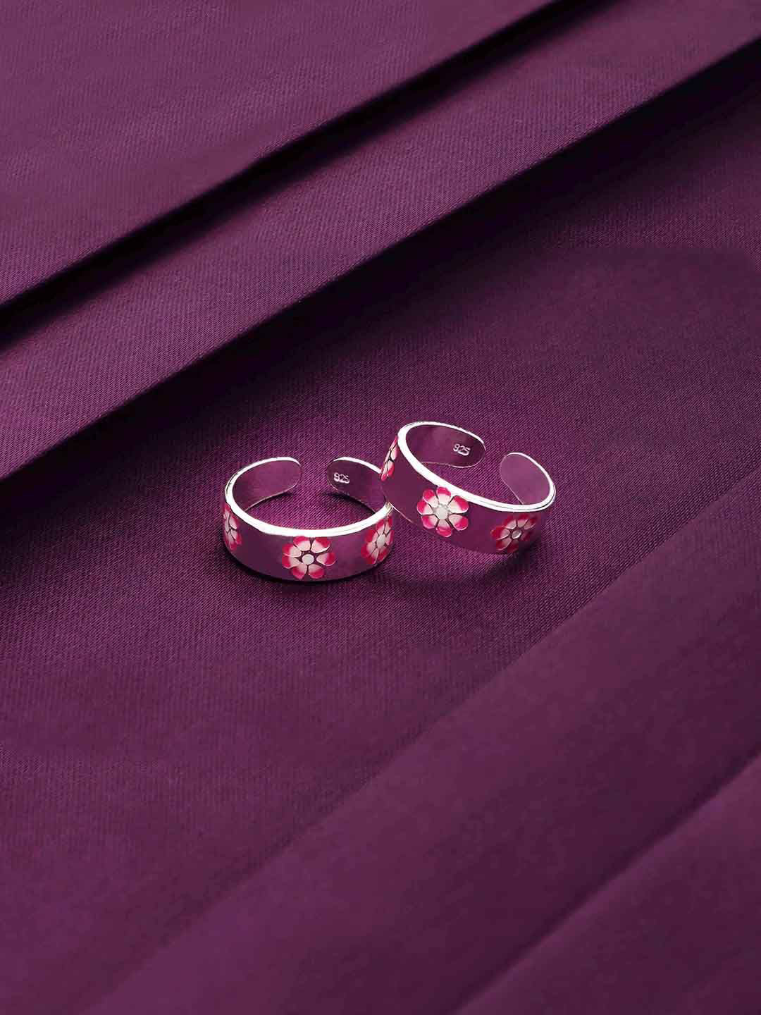 

KAI JEWEL Rhodium-Plated Toe Rings, Silver