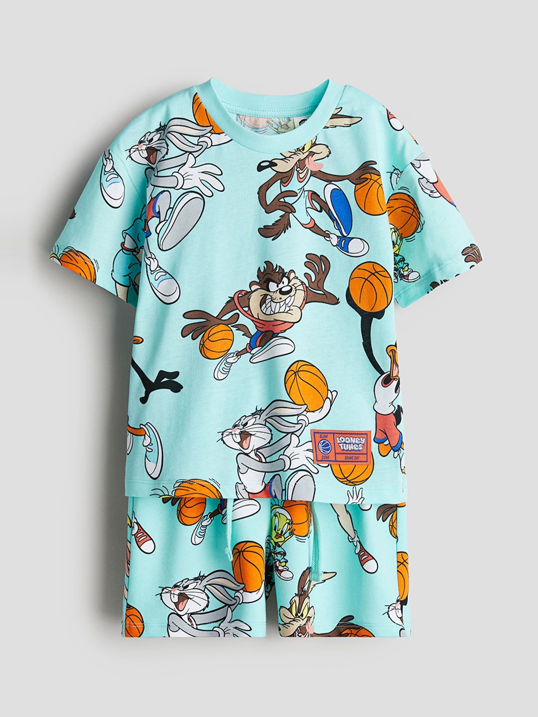 

H&M 2-Piece Printed Set, Turquoise blue