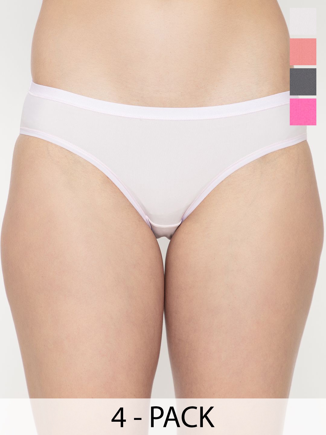 

B'ZAR Pack Of 3 Women Bikini Briefs BZP9002-Sgry-Crl-Pnk, Pink