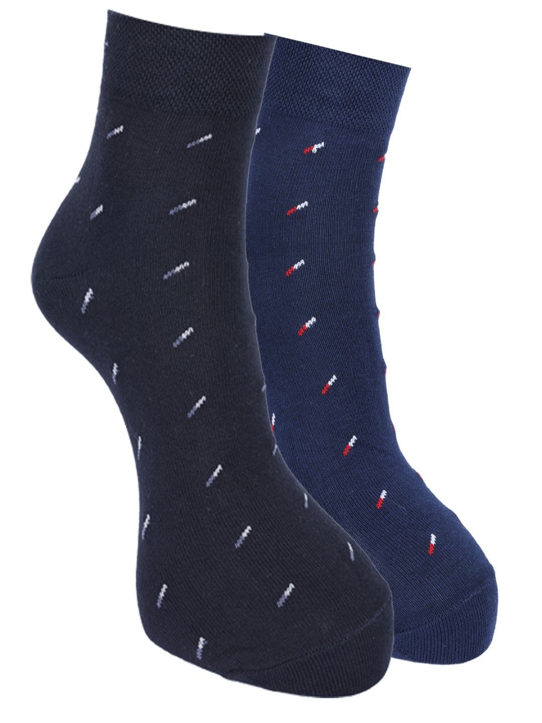 

Force NXT Men Pack Of 2 Patterned Cotton Ankle-Length Socks, Blue