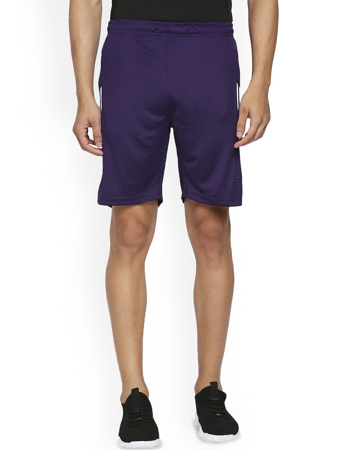

Black Panther Men Solid Mid Rise Regular Fit Above knee Sports Shorts, Purple