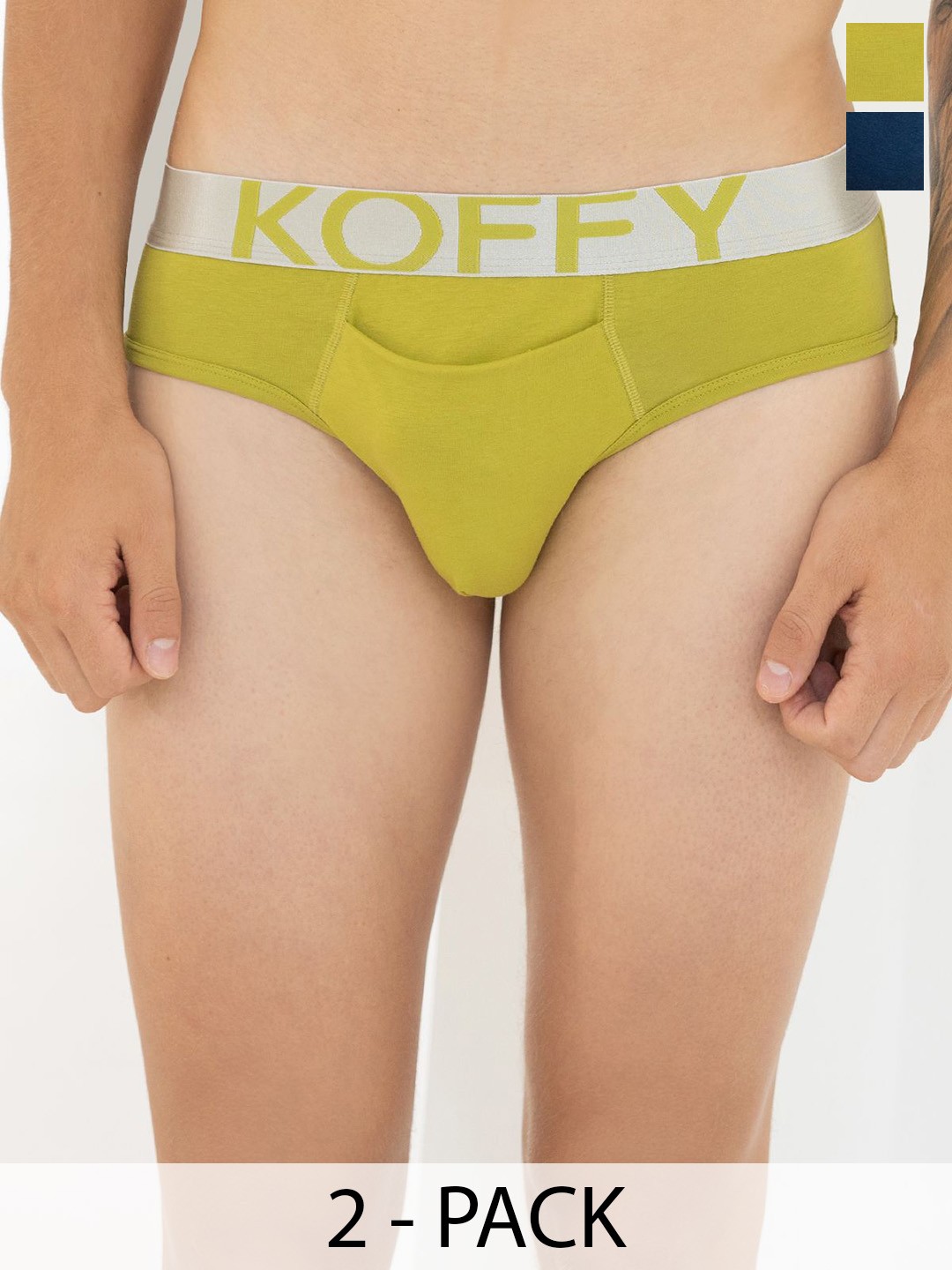 

KOFFY Pack Of 2 Men Basic Briefs KOFFY_KI23_AFBU_MTGN_2PC, Blue