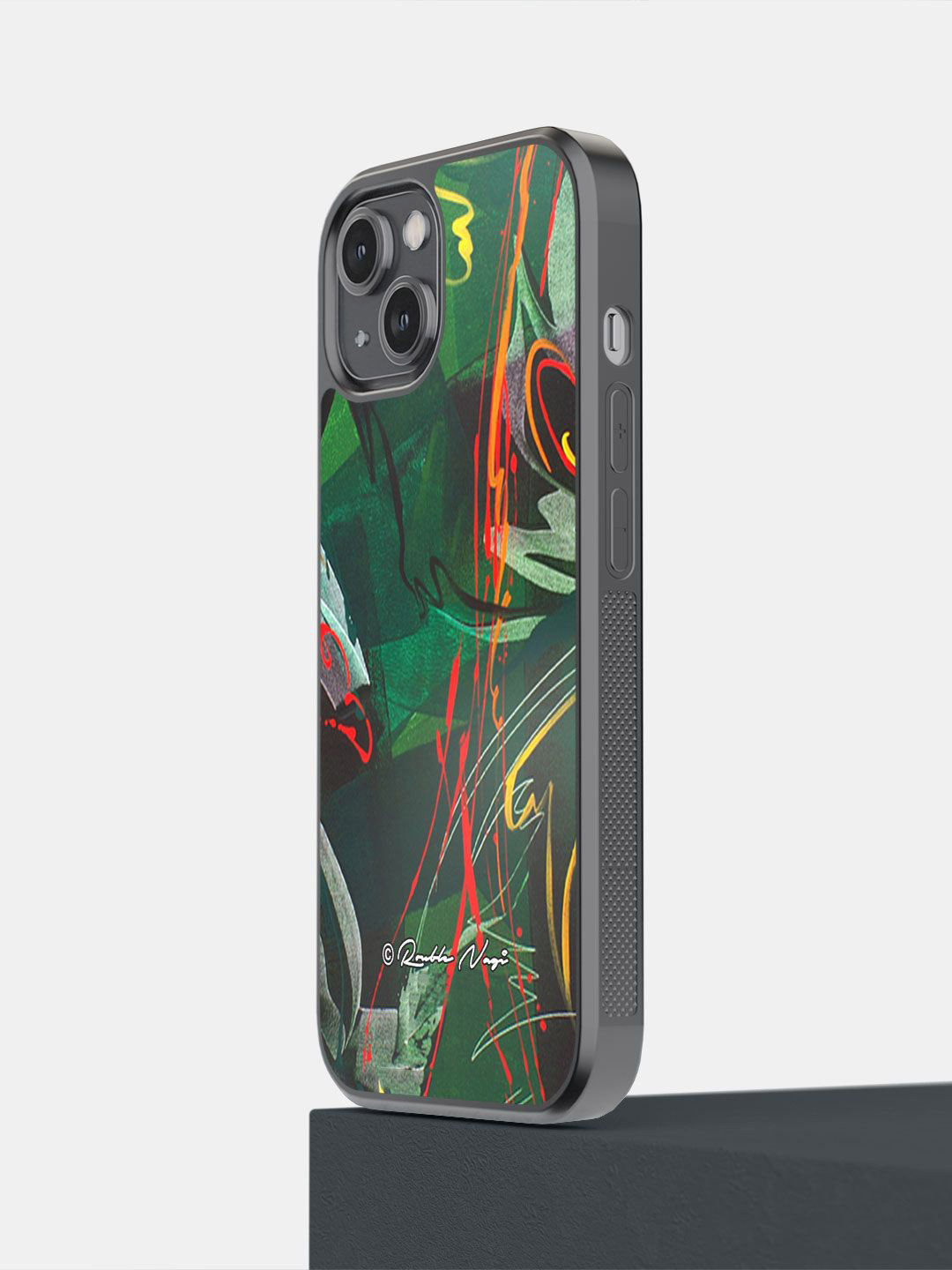 

macmerise Quirky Printed iPhone 14 Back Case Mobile Accessories, Green