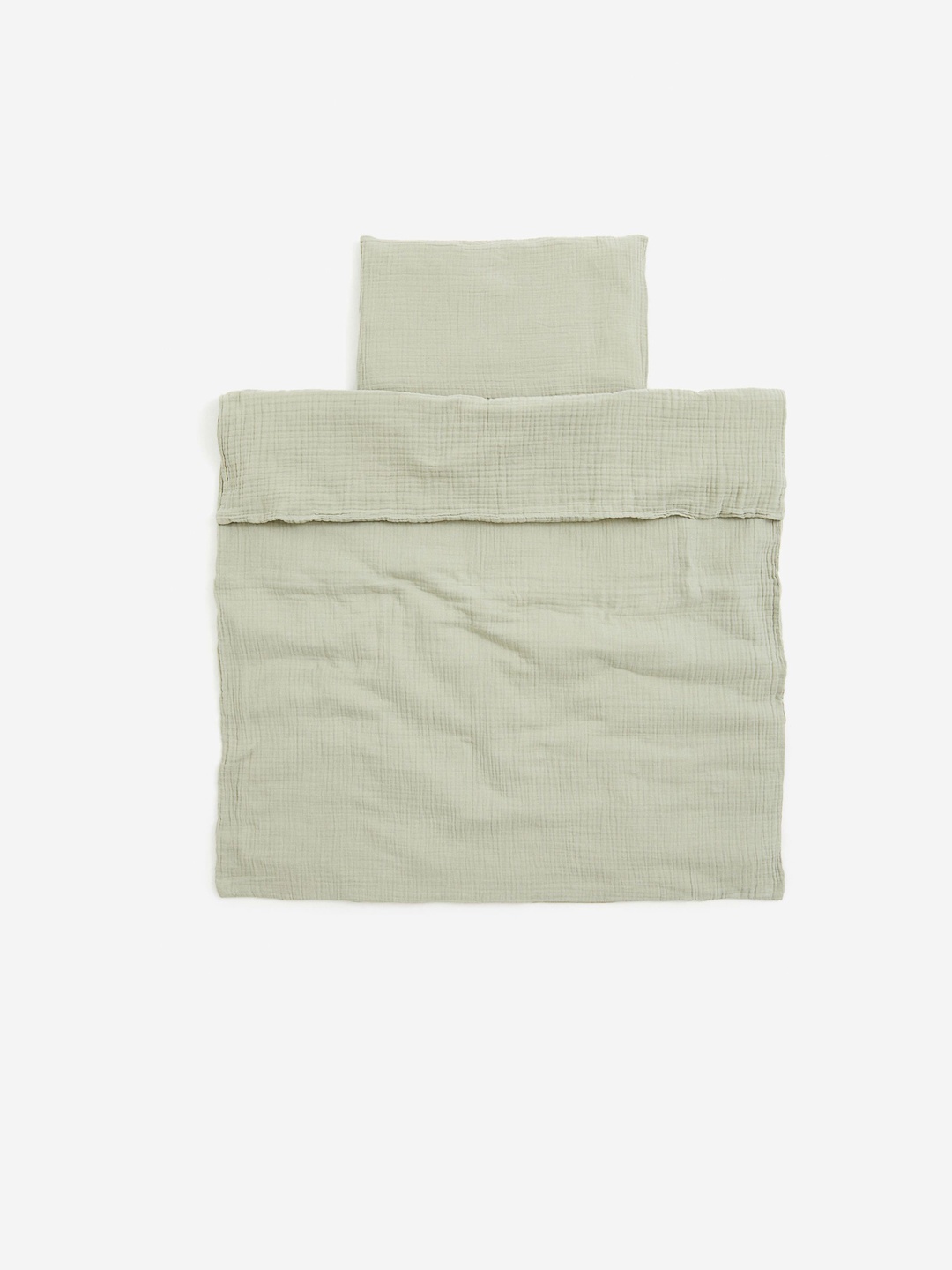 

H&M Green Muslin Cot Duvet Cover Set