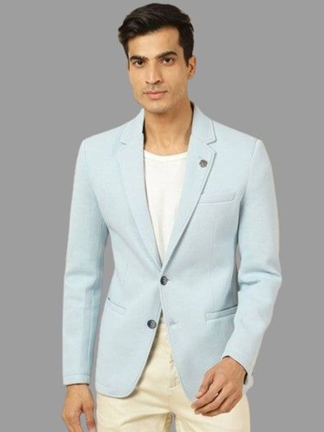 

Fort Collins Single-Breasted Blazer, Turquoise blue