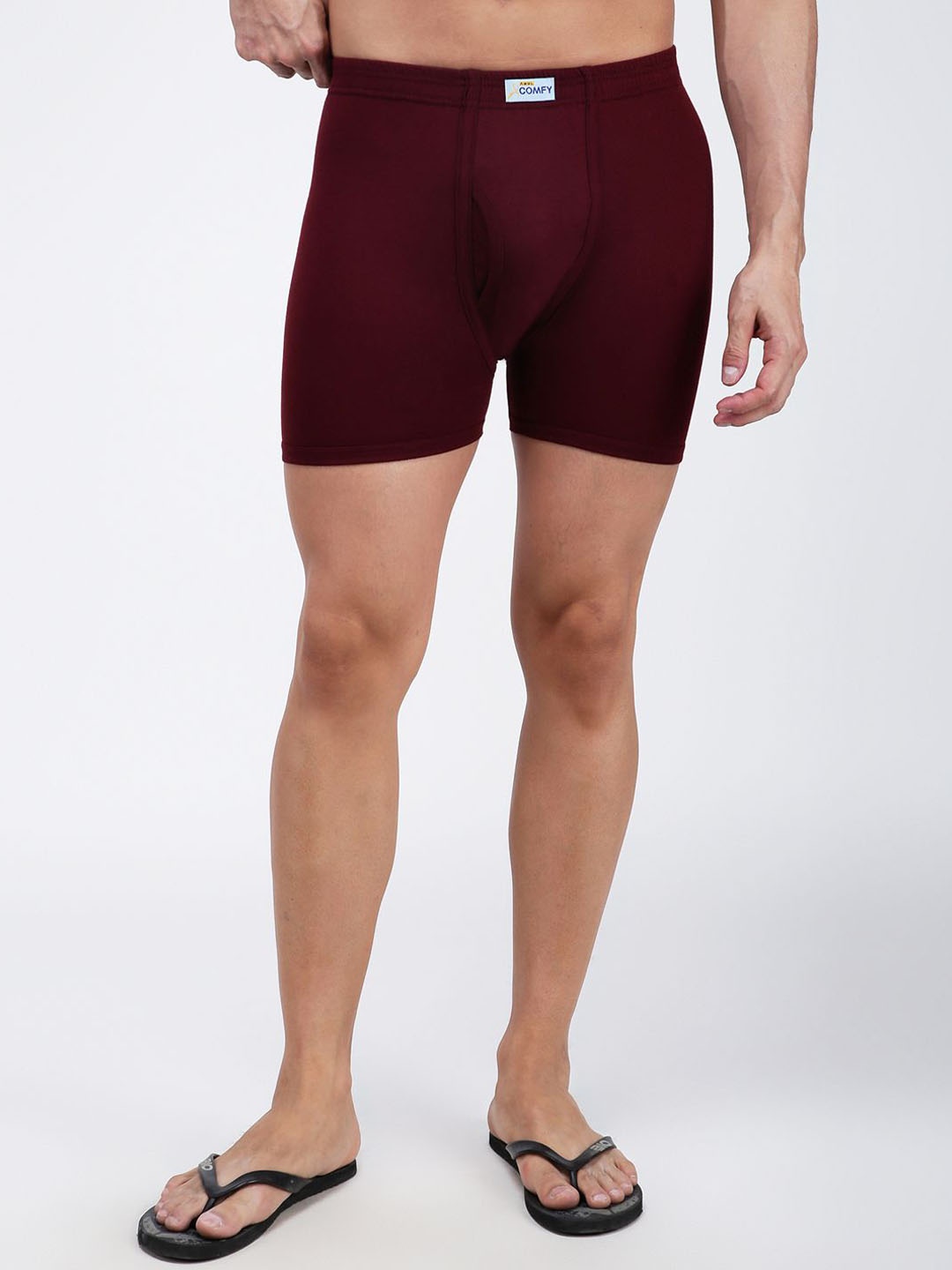 

AMUL COMFY Pure Cotton Breathability Trunks-AC-FCTRIE-MAR-XS-1PC, Maroon