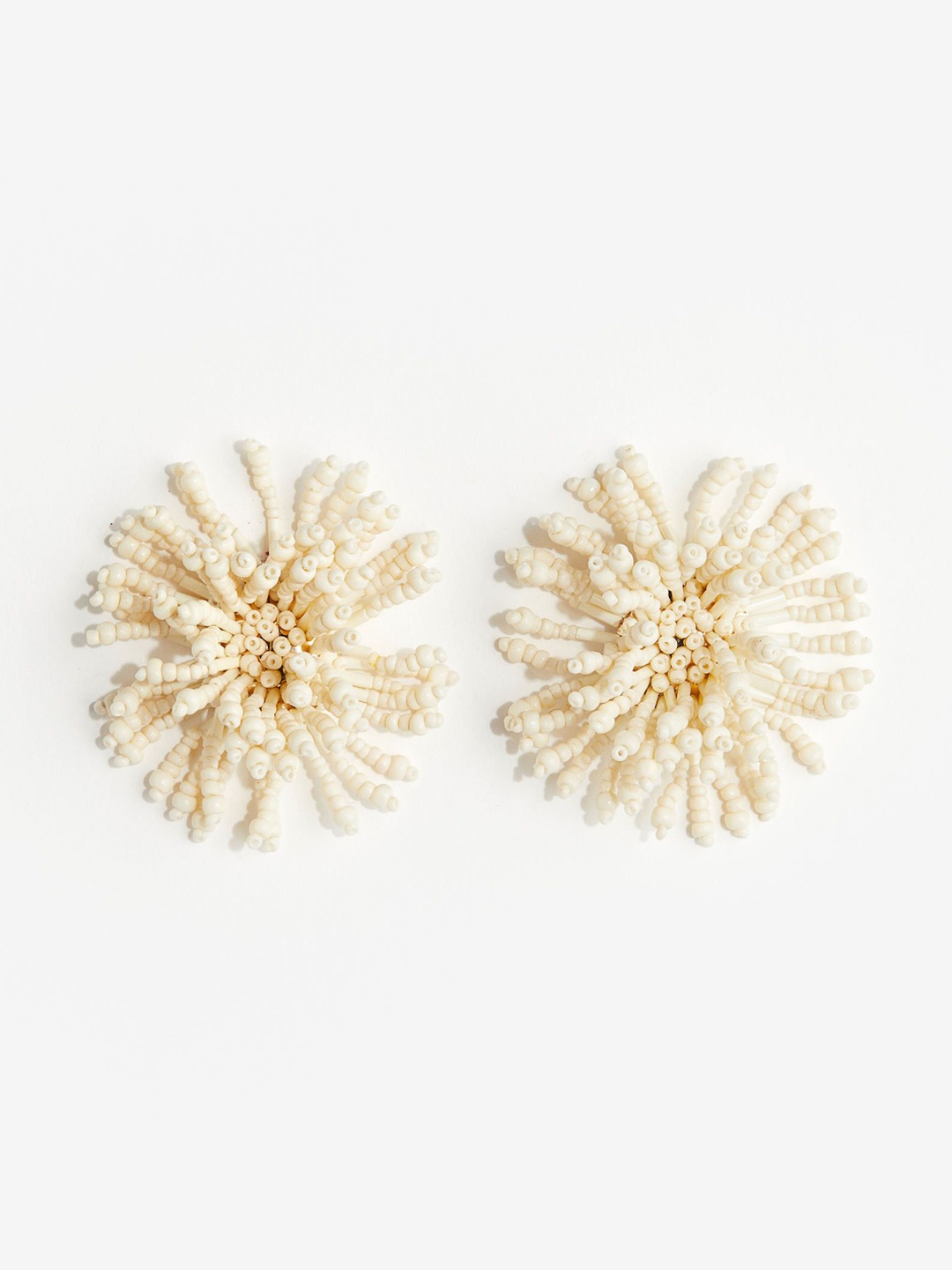 

H&M Glass-Bead Earrings, White