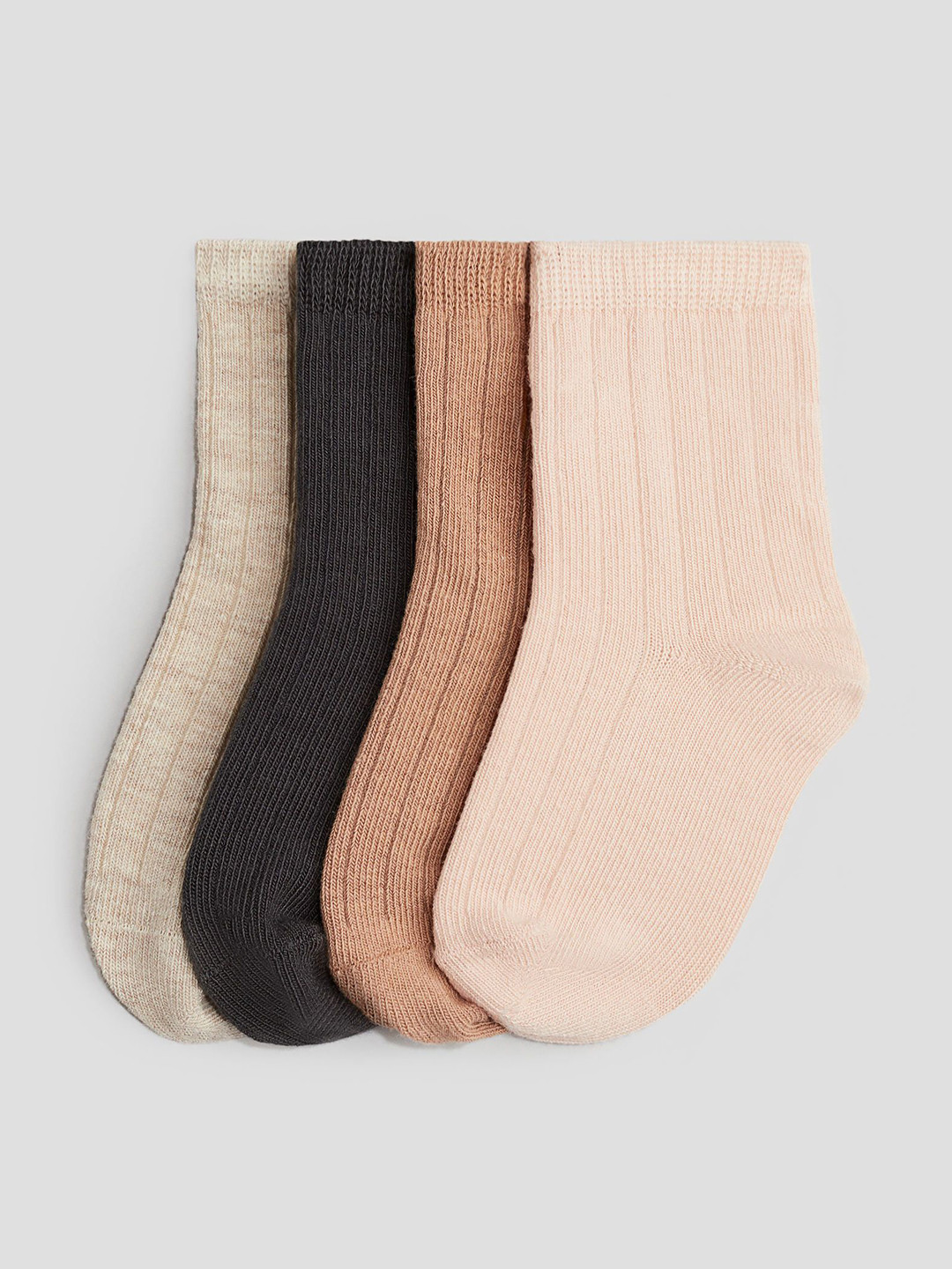 

H&M Boys 5-5ack Textured-Knit Socks, Beige