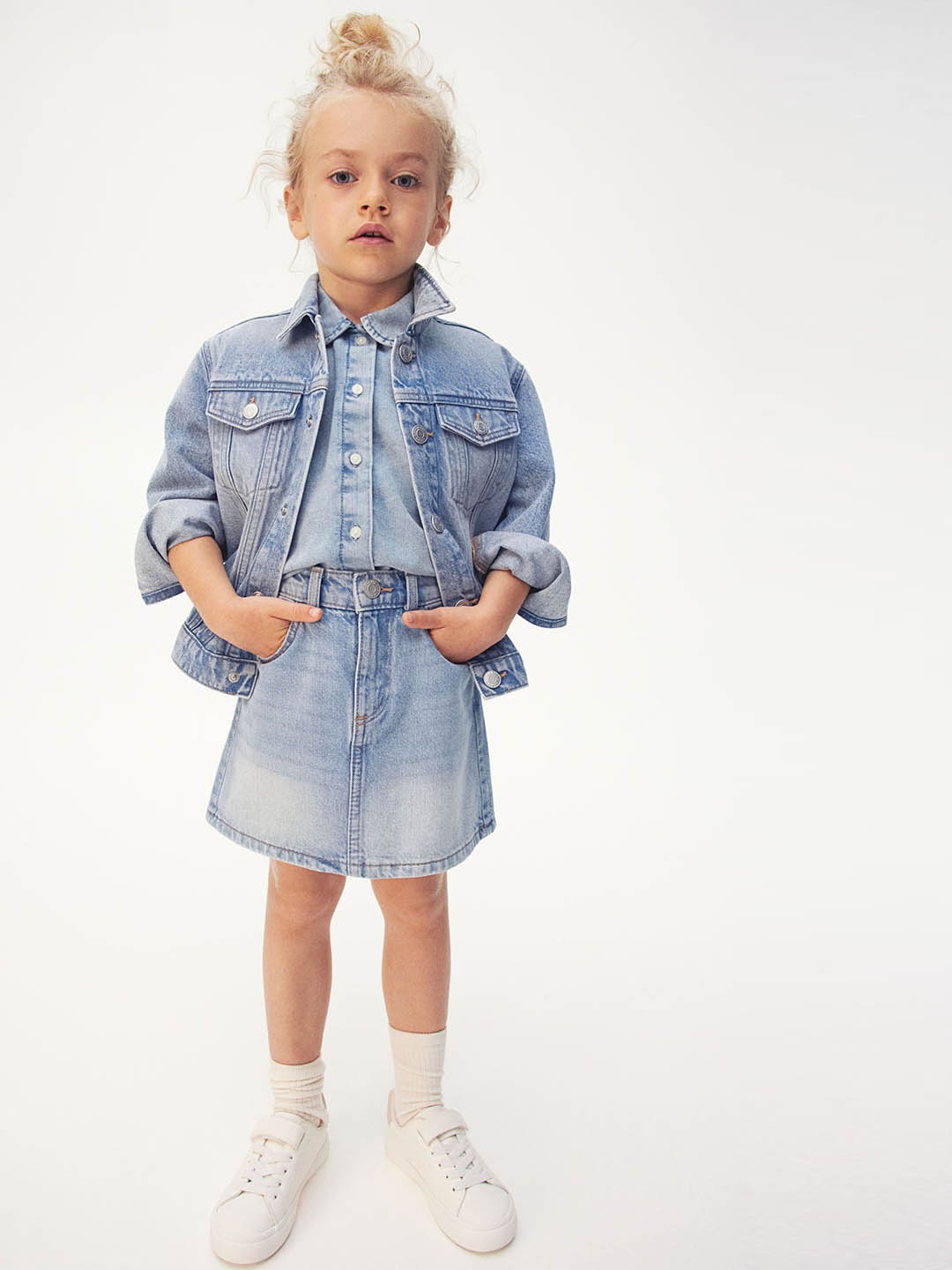 

H&M Girls Denim Jackets, Blue