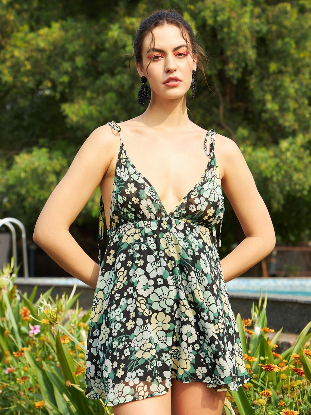 

TANDUL Floral Print A-Line Dress, Multi