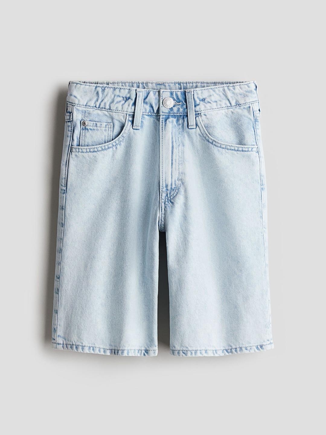 

H&M Boys Loose Fit Denim Shorts, Blue