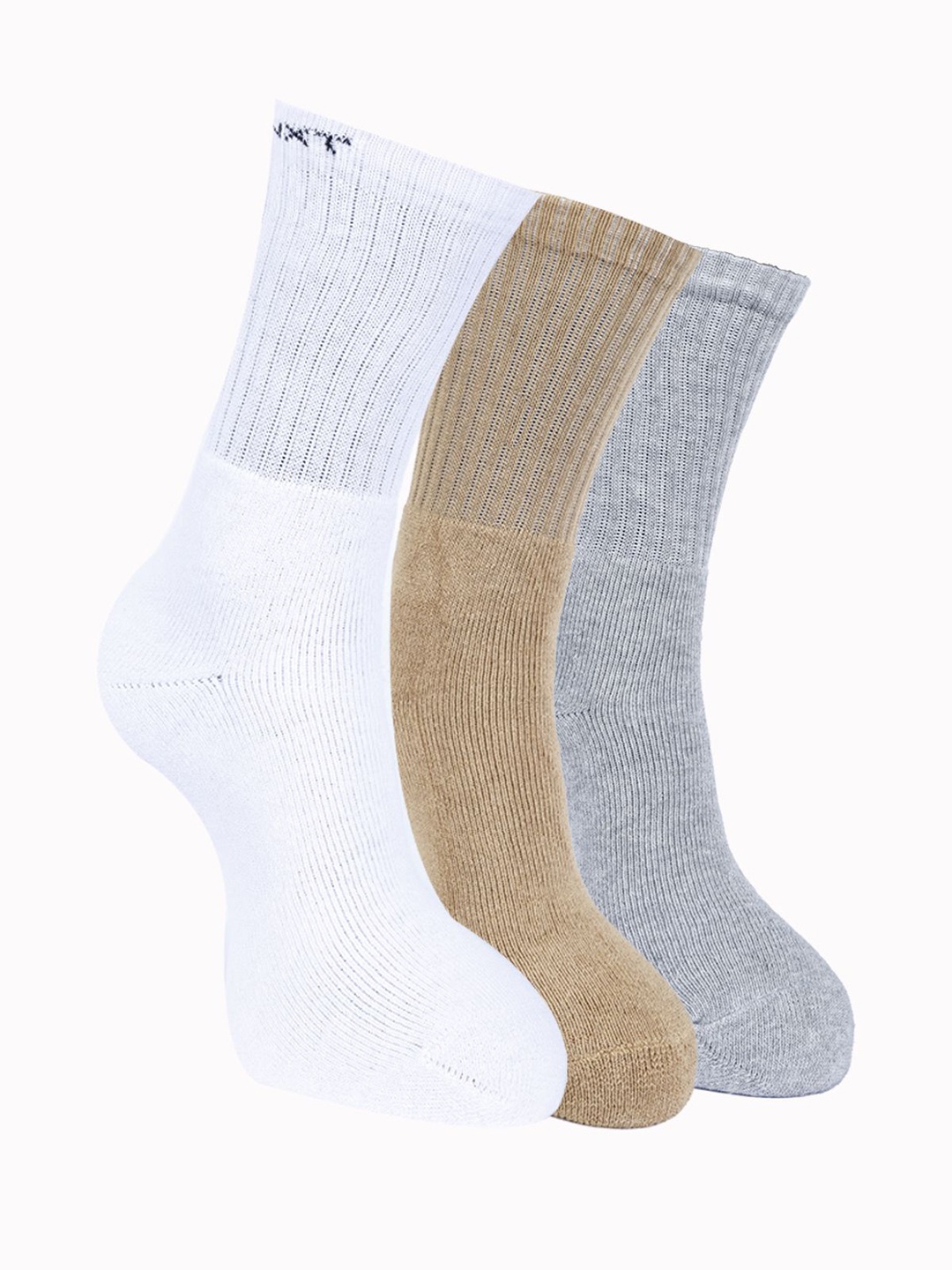 

Force NXT Men Pack Of 3 Cotton Crew-Length Socks, White