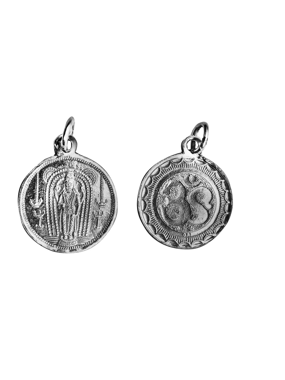 

Exotic India Perumal with OM (AUM) on Reverse Sterling Silver Pendant