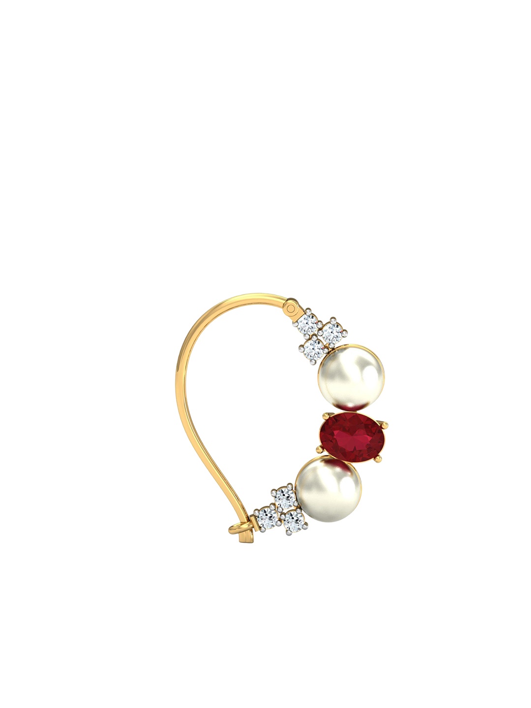 

KUBERBOX 14KT Gold Diamond Nath-0.095Cr