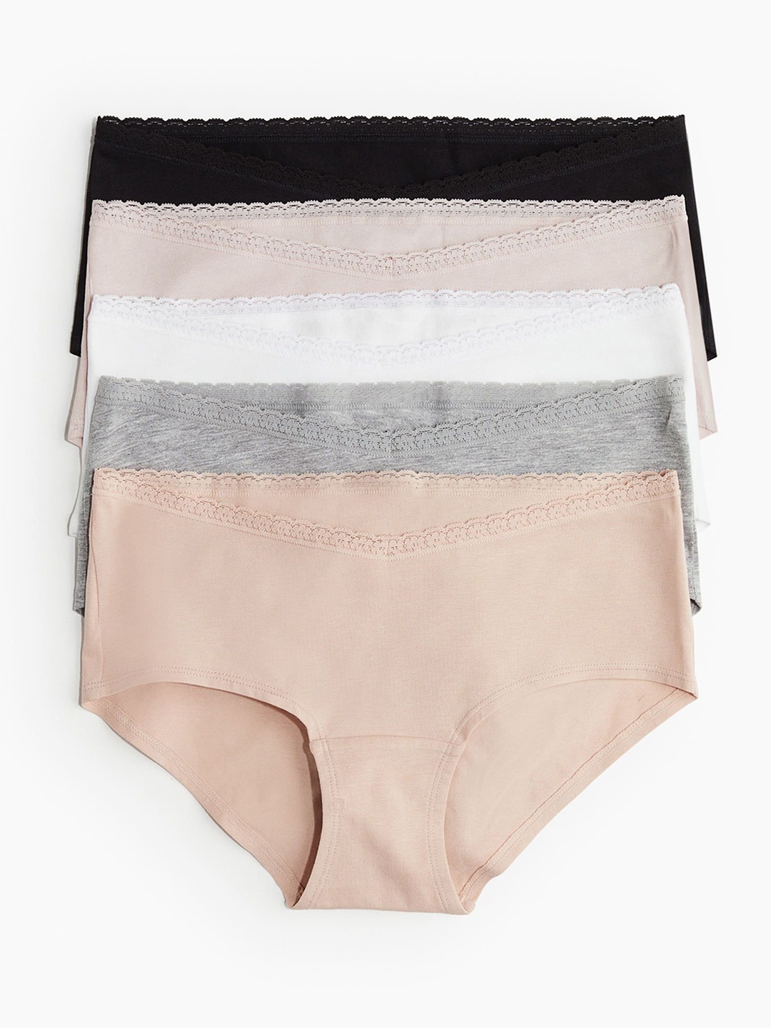 

H&M MAMA 5-Pack Hipster Briefs, Beige