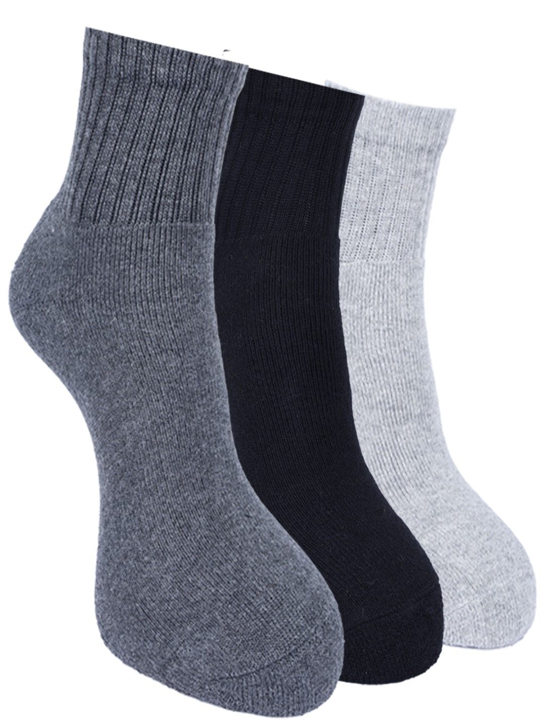 

Force NXT Men Pack Of 3 Cotton Ankle-Length Socks, Grey