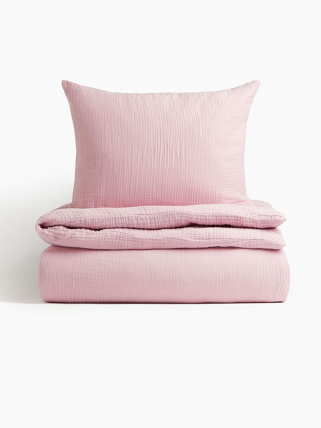 

H&M Muslin Single Duvet Cover Set, Pink