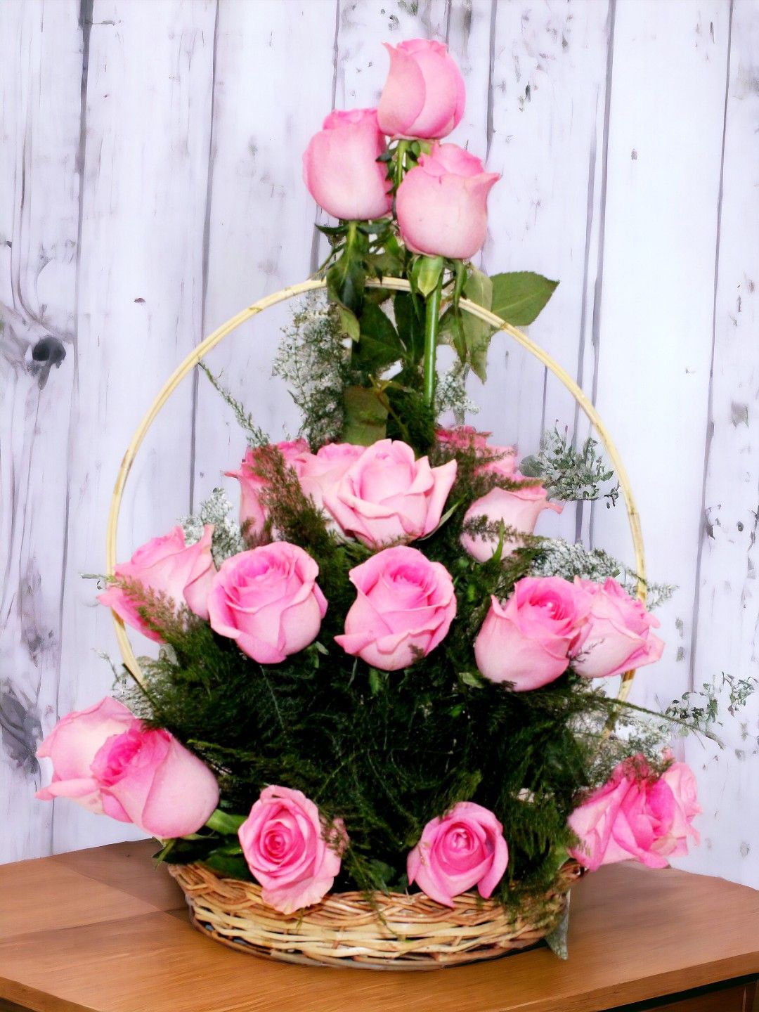 

bettergiftflowers 18-Pcs Pink Roses Fresh Flowers