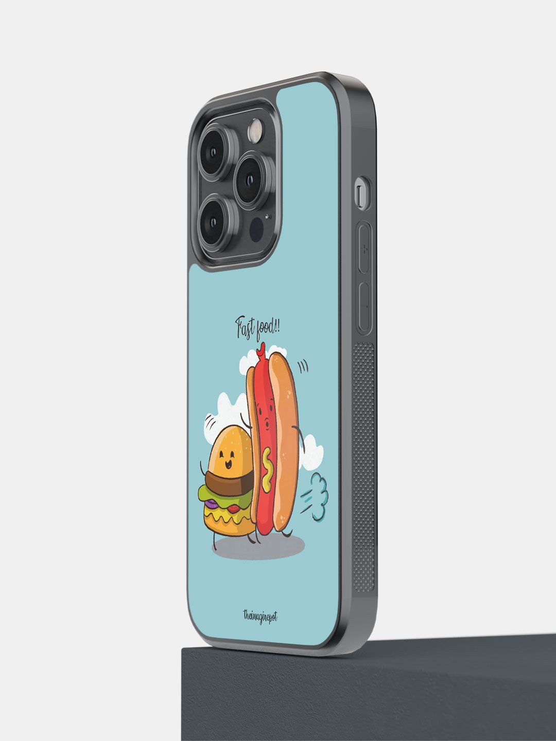 

macmerise Quirky Printed iPhone 14 Pro Back Case Mobile Accessories, Teal