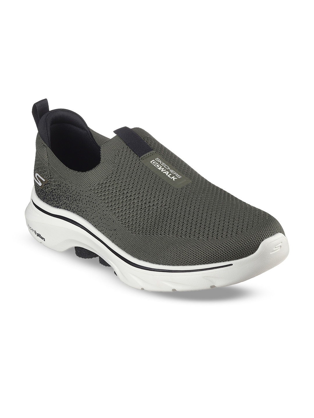 

Skechers GO WALK 7 Men Textile Non-Marking Walking Shoe, Olive